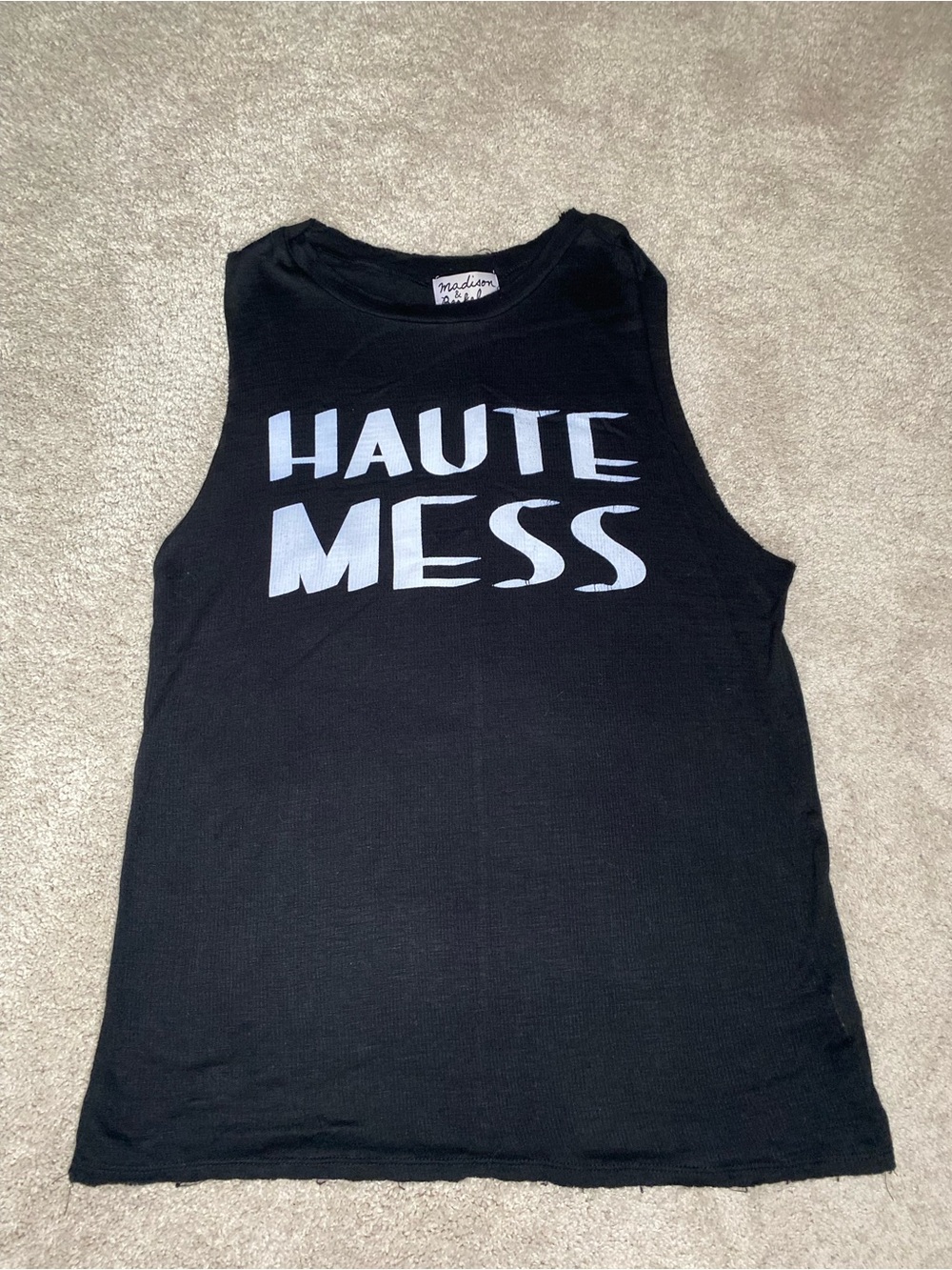 Madison & Berkeley “Haute Mess” Muscle Tank Top - XS